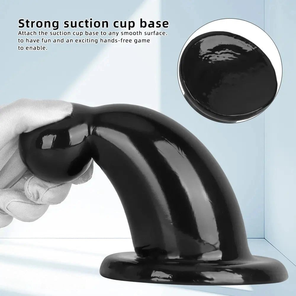 Rounded PVC Butt Plug, 2 Sizes - Thick Anal Plug