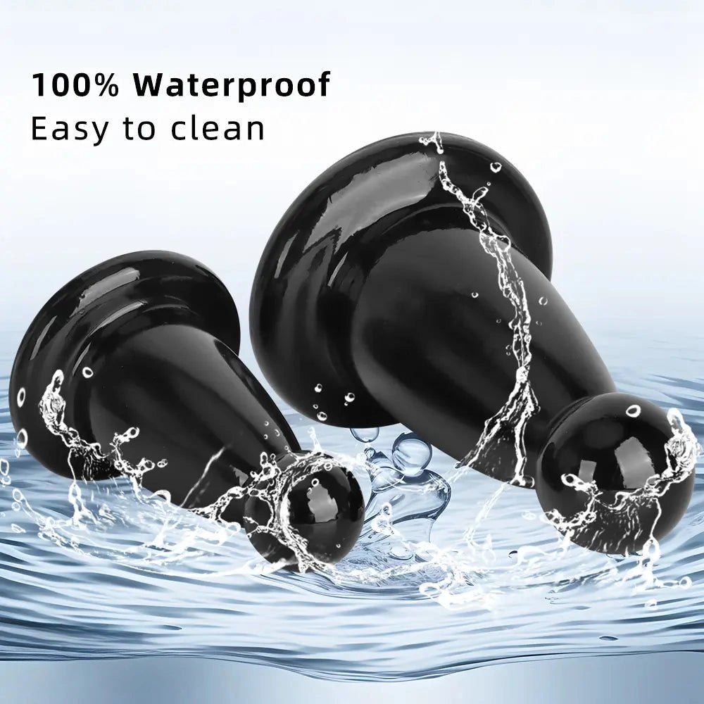 Rounded PVC Butt Plug, 2 Sizes - Thick Anal Plug