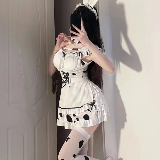 Ruffled Bunny Girl Nightgown Set - Sexy Sleepwear for Women