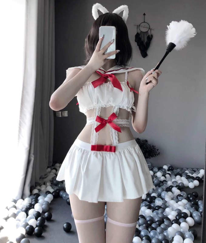 Ruffled Pleated Skirt Costume - Sexy Roleplay Costume