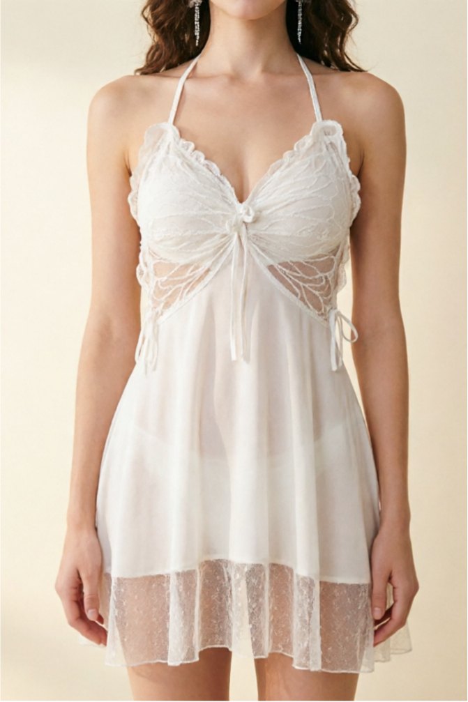 Satin Lace Cutout Babydoll - Sexy Babydoll Lingerie