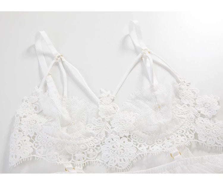 Satin Teddy and Thong Set - One Piece Lingerie