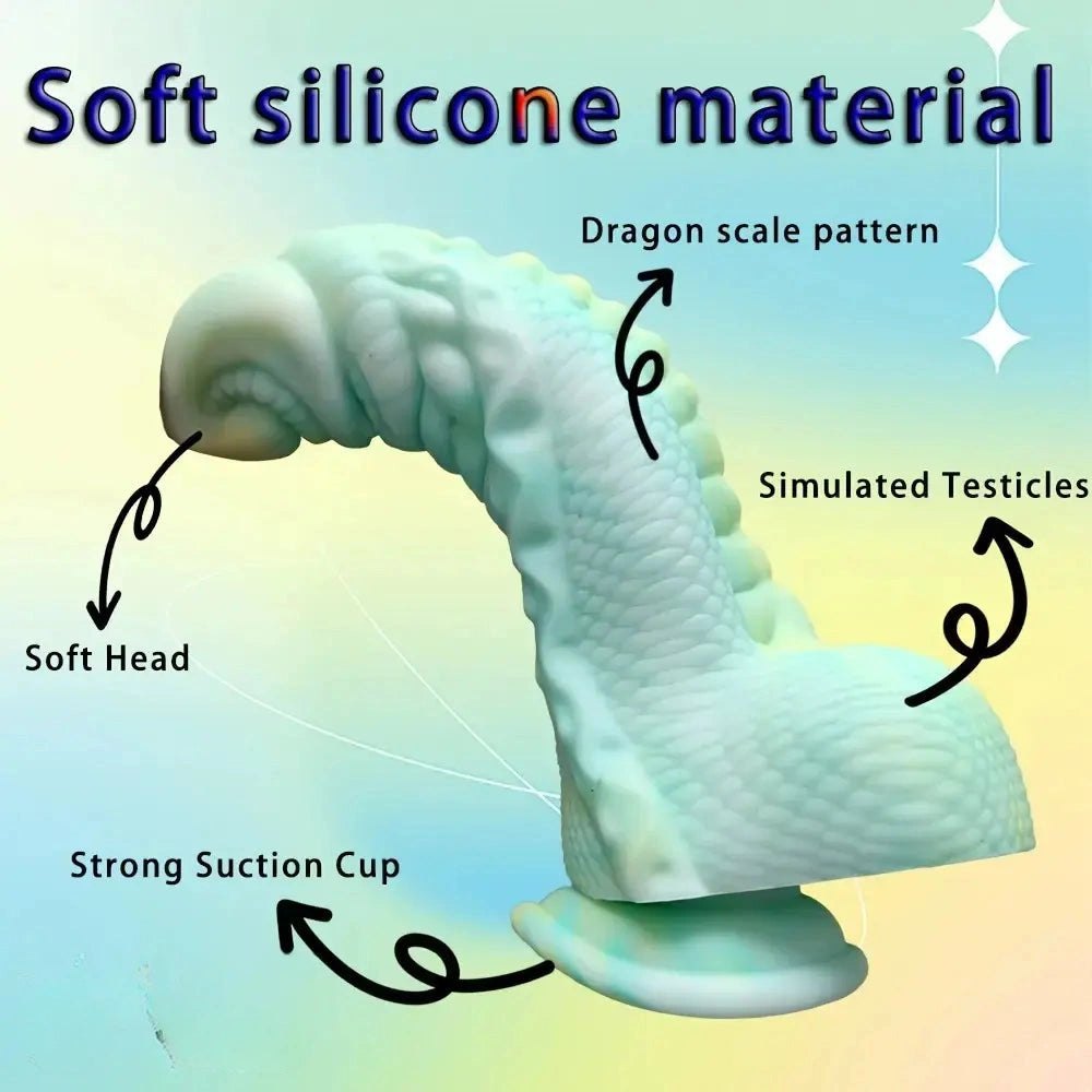 Scaled Dragon Fantasy Dildo - Silicone Dragon Dildo
