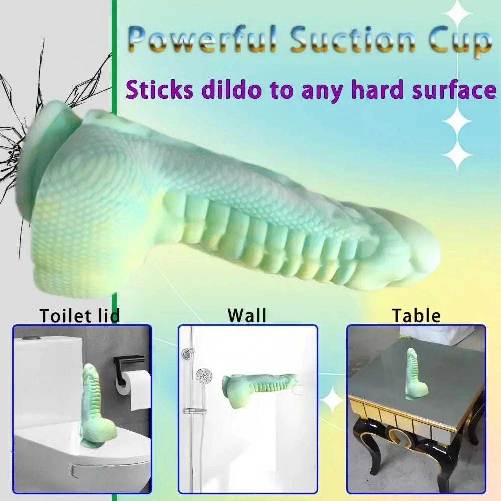 Scaled Dragon Fantasy Dildo - Silicone Dragon Dildo