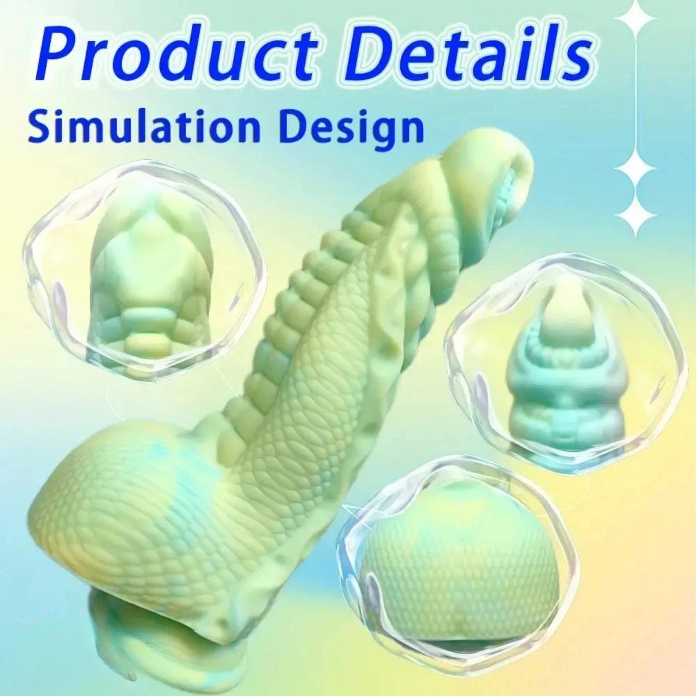 Scaled Dragon Fantasy Dildo - Silicone Dragon Dildo