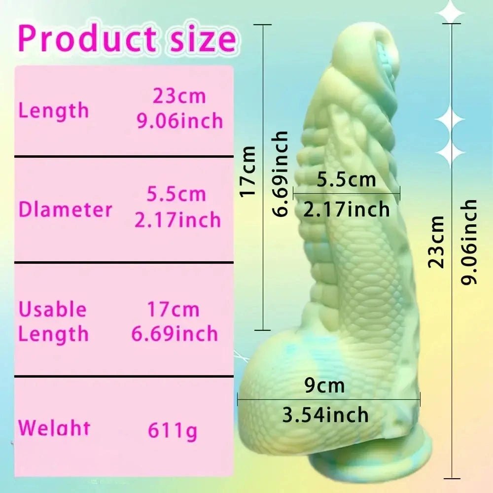 Scaled Dragon Fantasy Dildo - Silicone Dragon Dildo