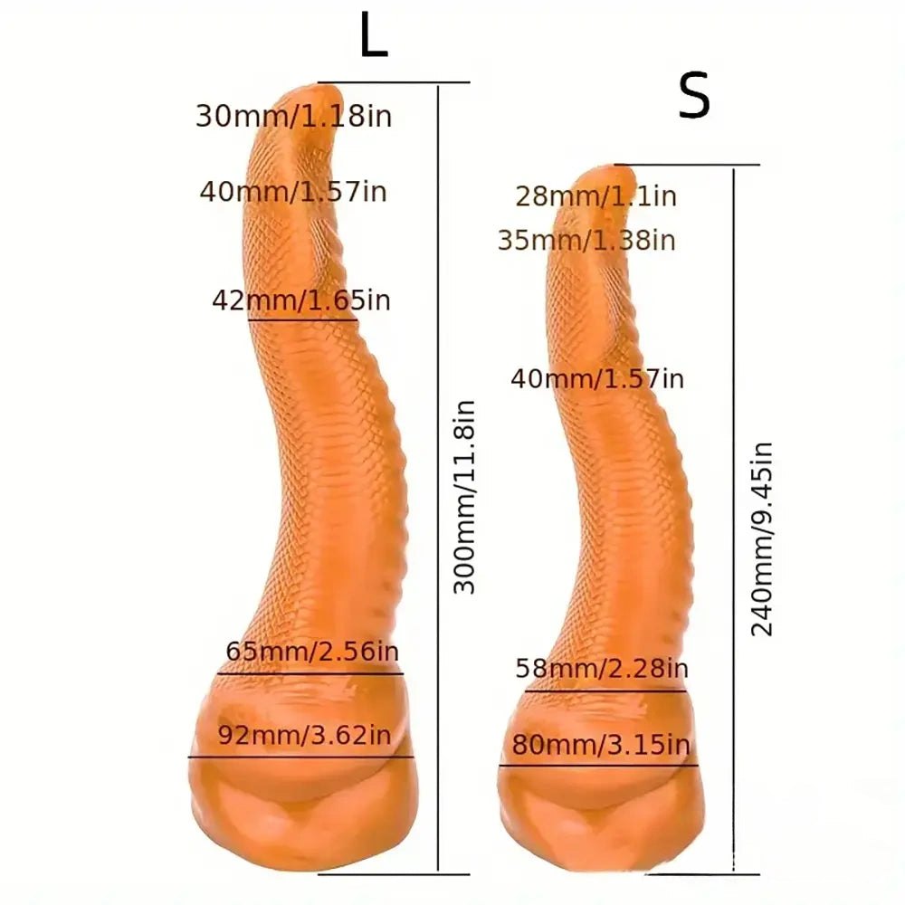 Scaled Fantasy Snake Dildo - Monster Dildo S/L