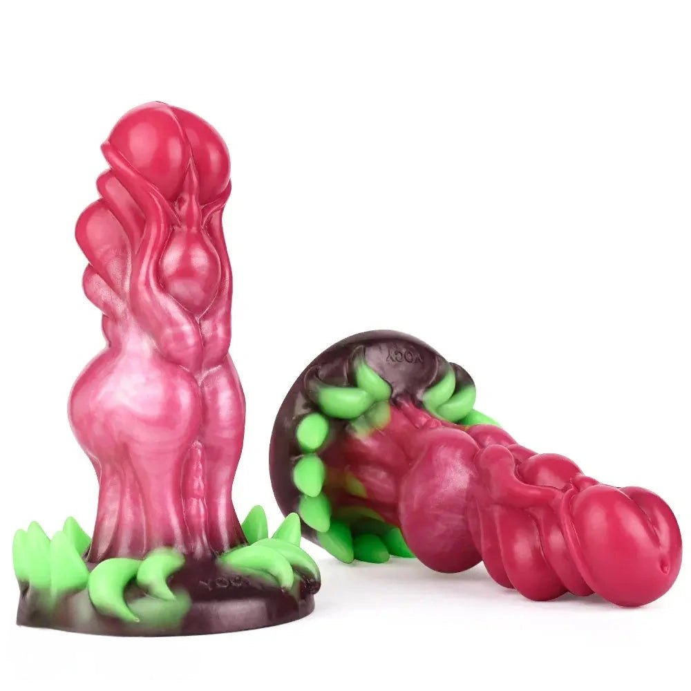 Scaled Pink Knot Dildo 7.87in - Knotted Dog Style Dildo
