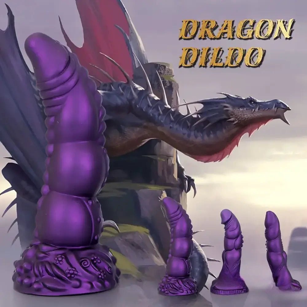Scaled Purple Dragon Fantasy Dildo - scaled dragon fantasy dildo