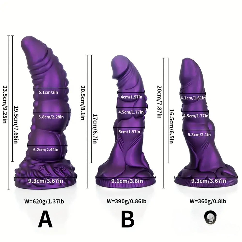 Scaled Purple Dragon Fantasy Dildo - scaled dragon fantasy dildo