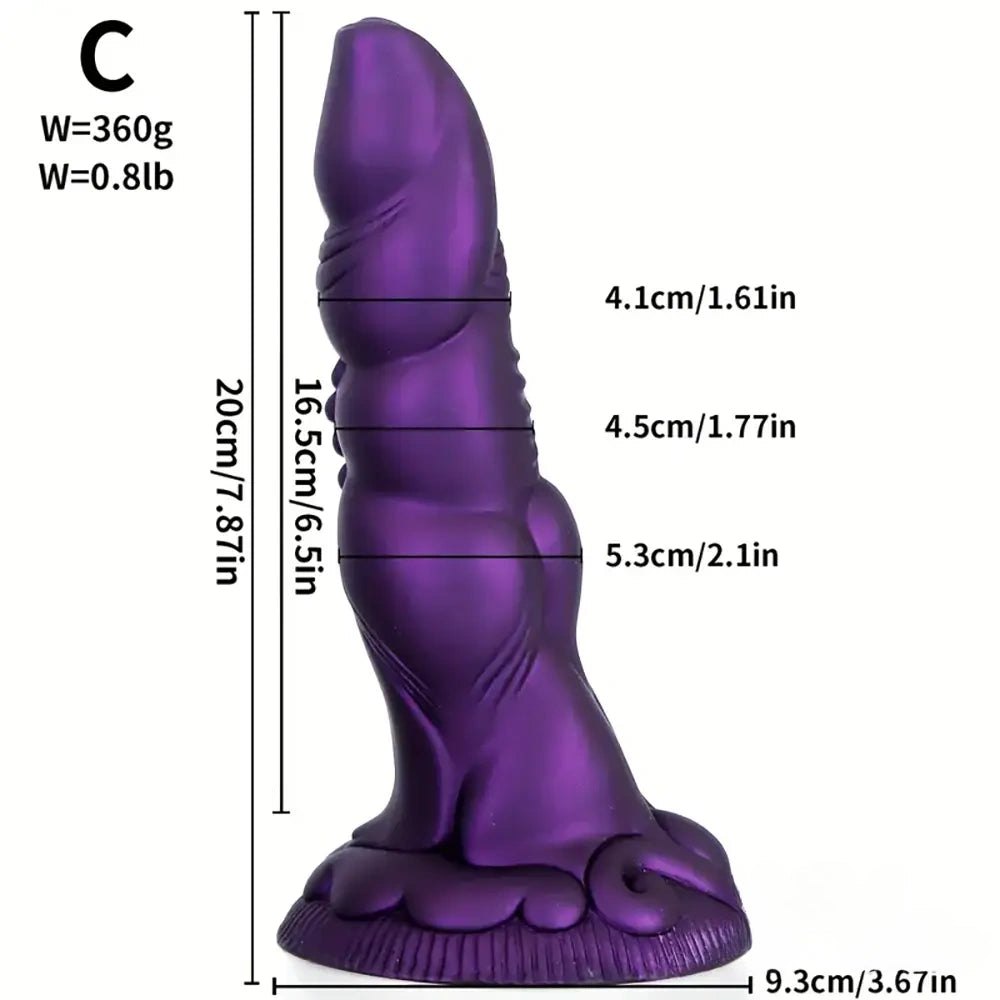 Scaled Purple Dragon Fantasy Dildo - scaled dragon fantasy dildo