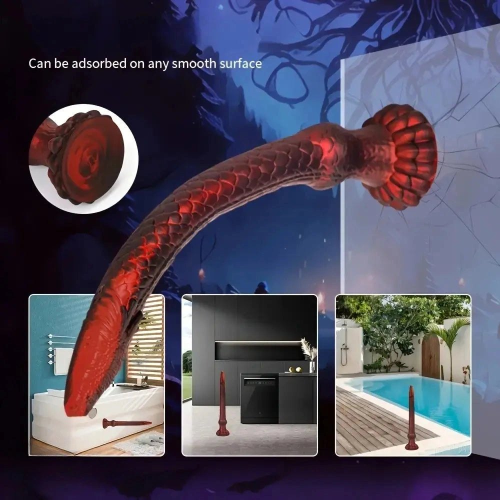 Scaled Serpent Fantasy Dildo - Silicone Dragon Dildo