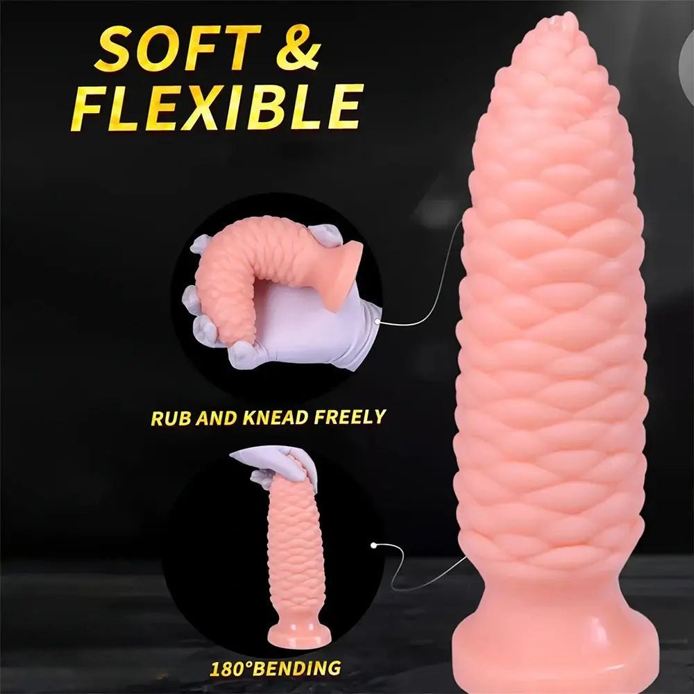 Scaly Ridged PVC Anal Dildo - Large Anal Dildo Set