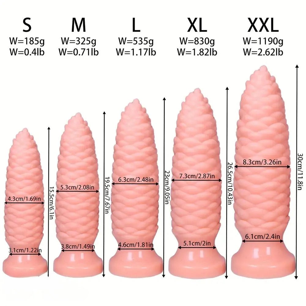 Scaly Ridged PVC Anal Dildo - Large Anal Dildo Set