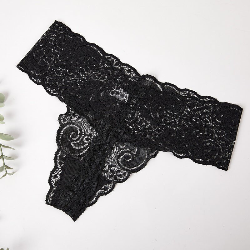 Seamless Sheer Lace Thong - Sexy G String Thong