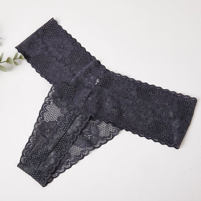 Seamless Sheer Lace Thong - Sexy G String Thong