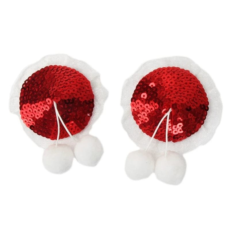 Sequin Pom-Pom Nipple Pasties - Reusable Nipple Covers