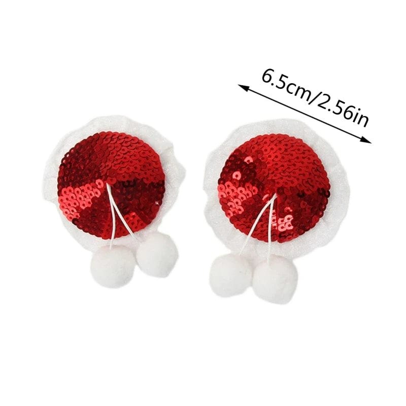 Sequin Pom-Pom Nipple Pasties - Reusable Nipple Covers