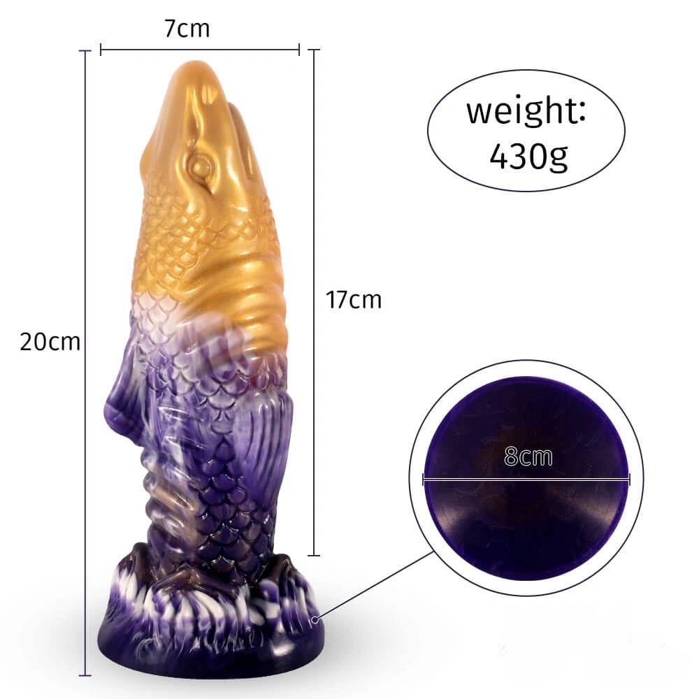 Shark Fin Fantasy Dildo - Colorful Silicone Fantasy Dildo