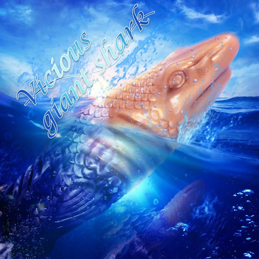 Shark Fin Fantasy Dildo - Colorful Silicone Fantasy Dildo