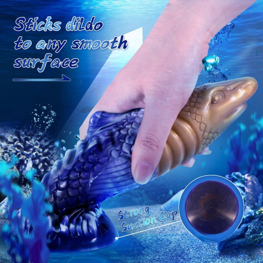 Shark Fin Fantasy Dildo - Colorful Silicone Fantasy Dildo