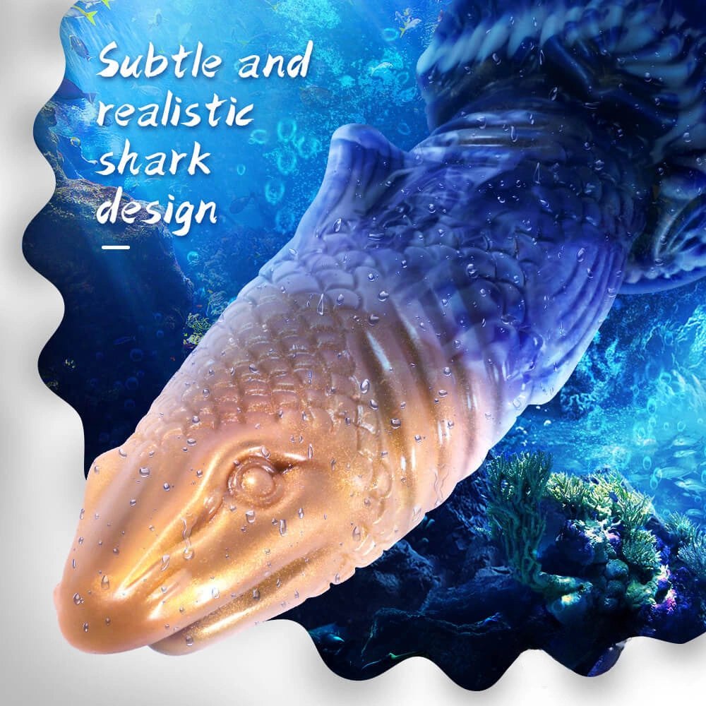Shark Fin Fantasy Dildo - Colorful Silicone Fantasy Dildo