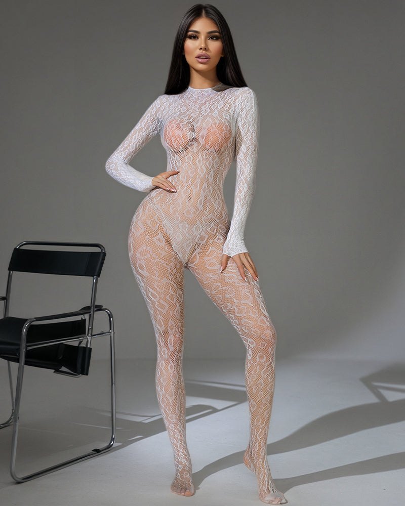Sheer Lace Full Body Bodystocking - Sexy Bodystocking Lingerie