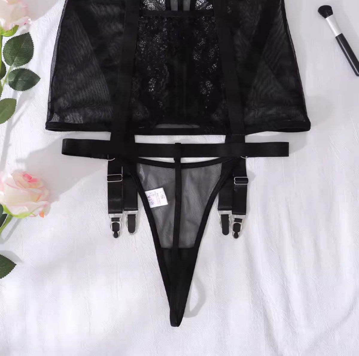 Sheer Lace Mesh Nightdress - Sexy Nightgown Lingerie