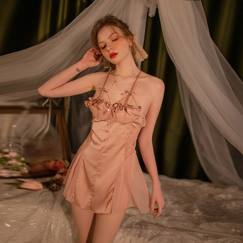 Sheer Mesh Ruffle Babydoll - Sexy Babydoll Lingerie