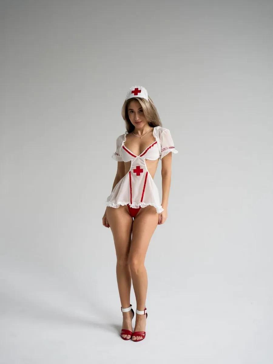 Sheer Nurse Roleplay Costume - Lingerie Costume for Women