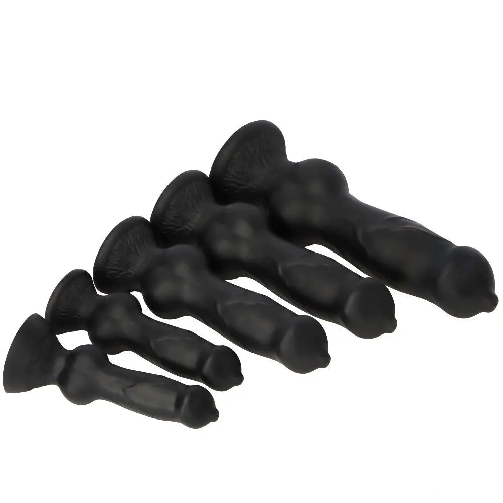Silicone Dog Knot Dildo - Knotted Dog Dildo, 5 Sizes
