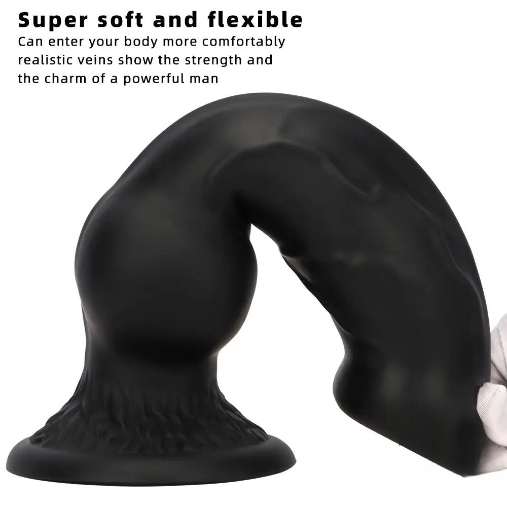 Silicone Dog Knot Dildo - Knotted Dog Dildo, 5 Sizes