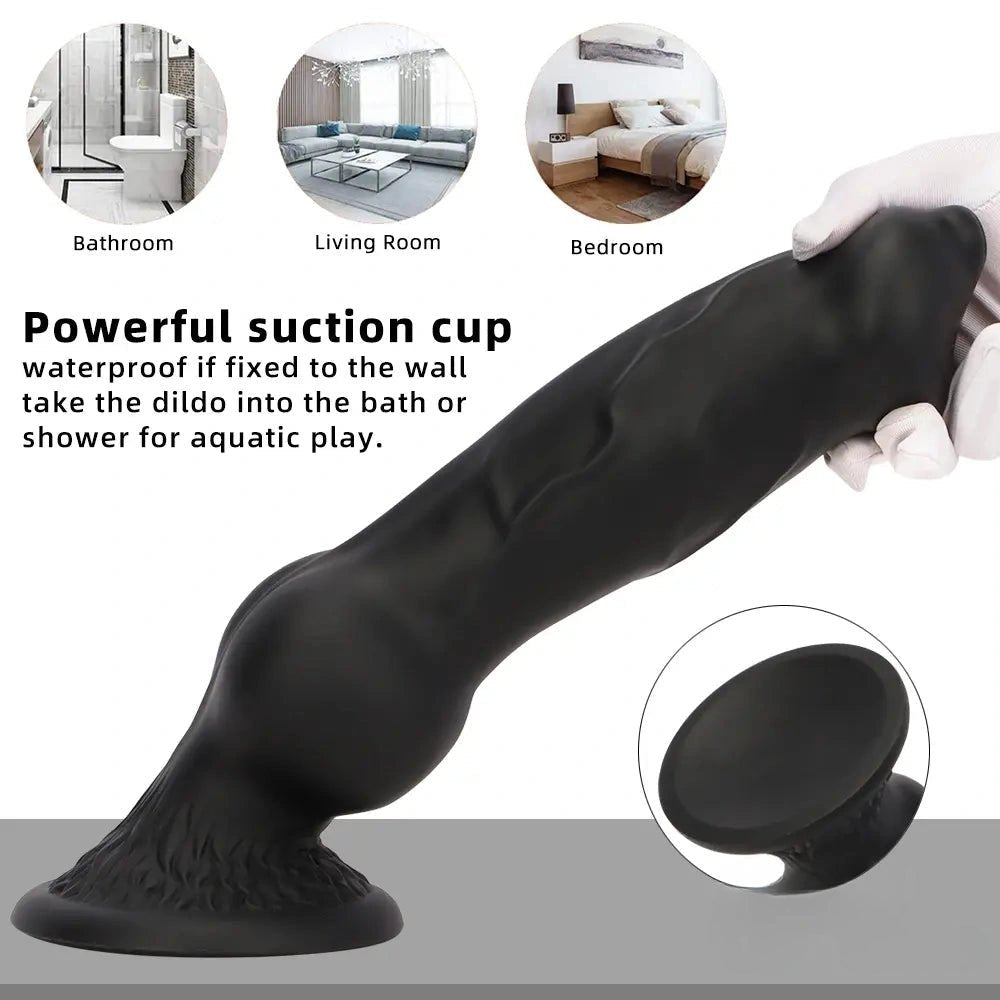 Silicone Dog Knot Dildo - Knotted Dog Dildo, 5 Sizes