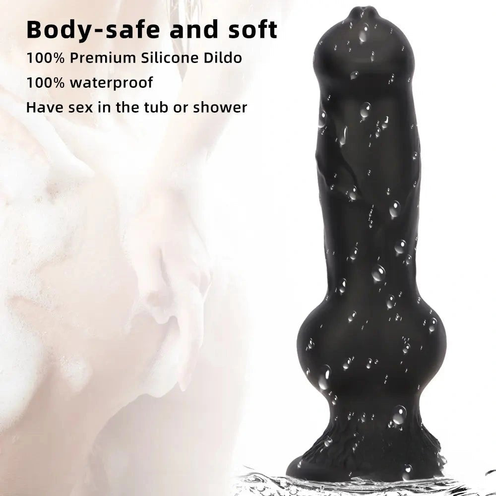 Silicone Dog Knot Dildo - Knotted Dog Dildo, 5 Sizes