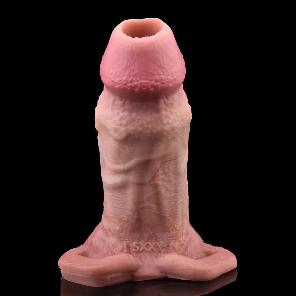 Silicone Extender Sleeve 5.7 in - Hollow Strap On Sleeve
