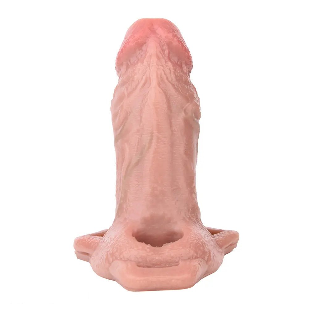 Silicone Extender Sleeve 5.7 in - Hollow Strap On Sleeve