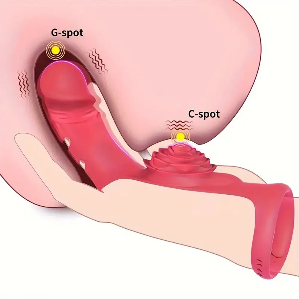 Silicone G-Spot Finger Sleeve Dildo - G-Spot Stimulation Dildo
