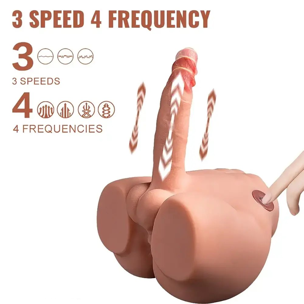 Silicone Hip Torso With Dildo - Lifelike Sex Doll Torso
