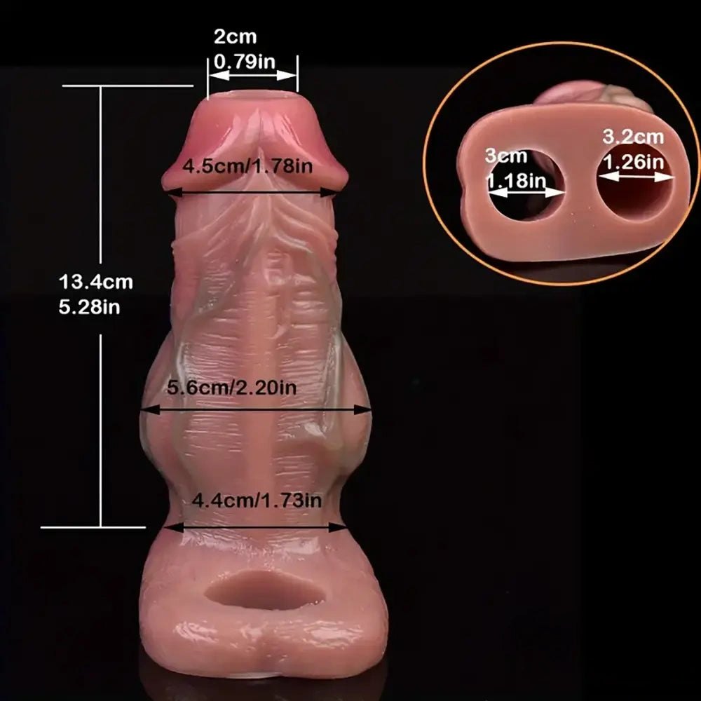 Silicone Knot Dildo with Hollow Core - Animal Dildo