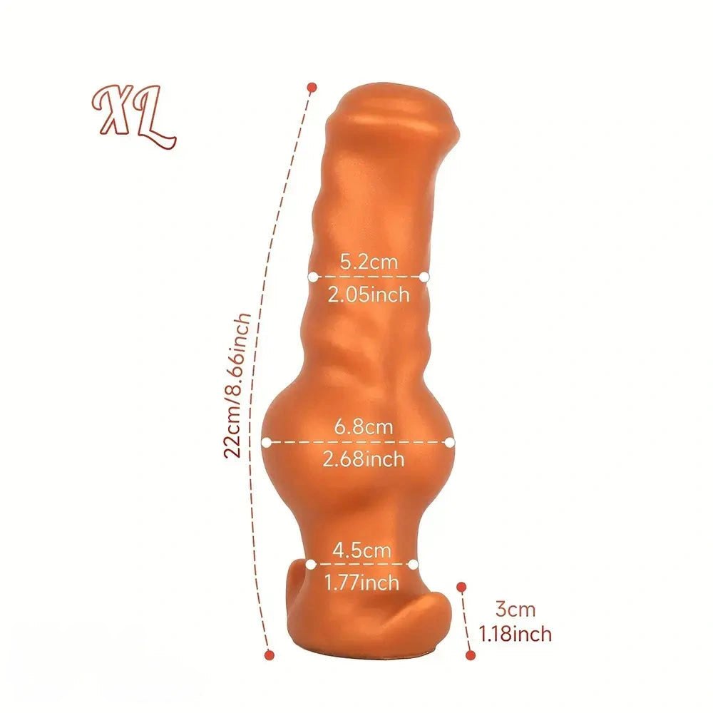 Silicone Knotted Animal Dildo - Animal Style Knot Dildo