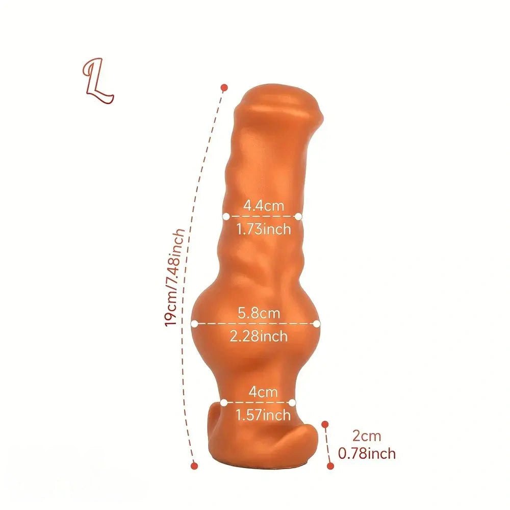 Silicone Knotted Animal Dildo - Animal Style Knot Dildo
