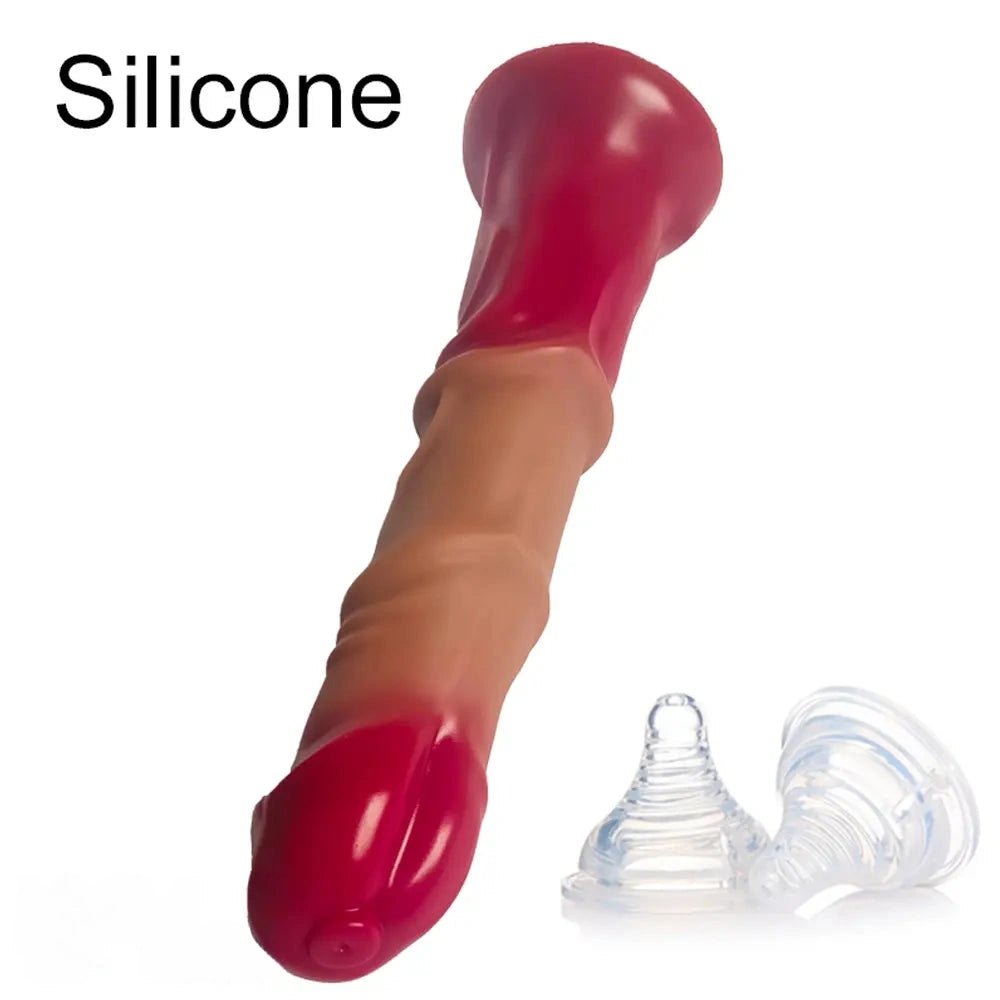 Silicone Knotted Horse-Style Dildo - Large Knotted Animal Dildo