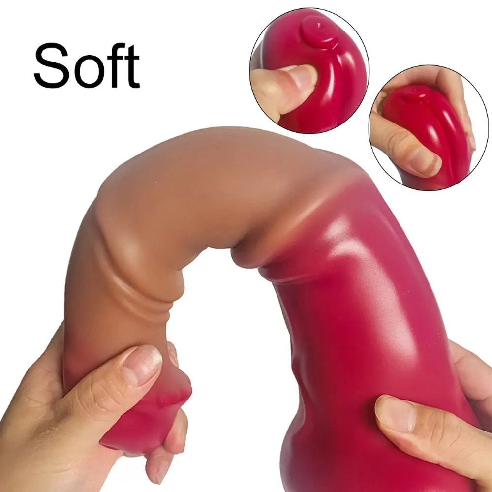 Silicone Knotted Horse-Style Dildo - Large Knotted Animal Dildo