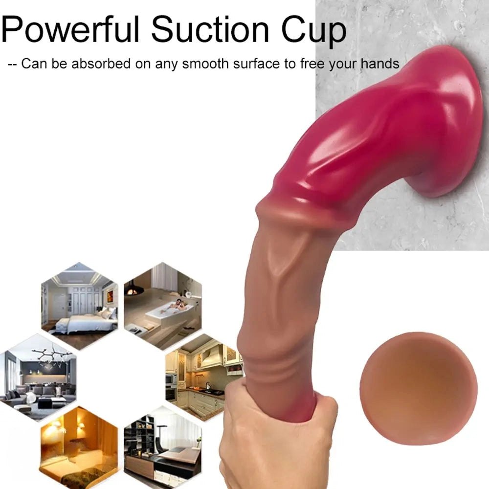 Silicone Knotted Horse-Style Dildo - Large Knotted Animal Dildo
