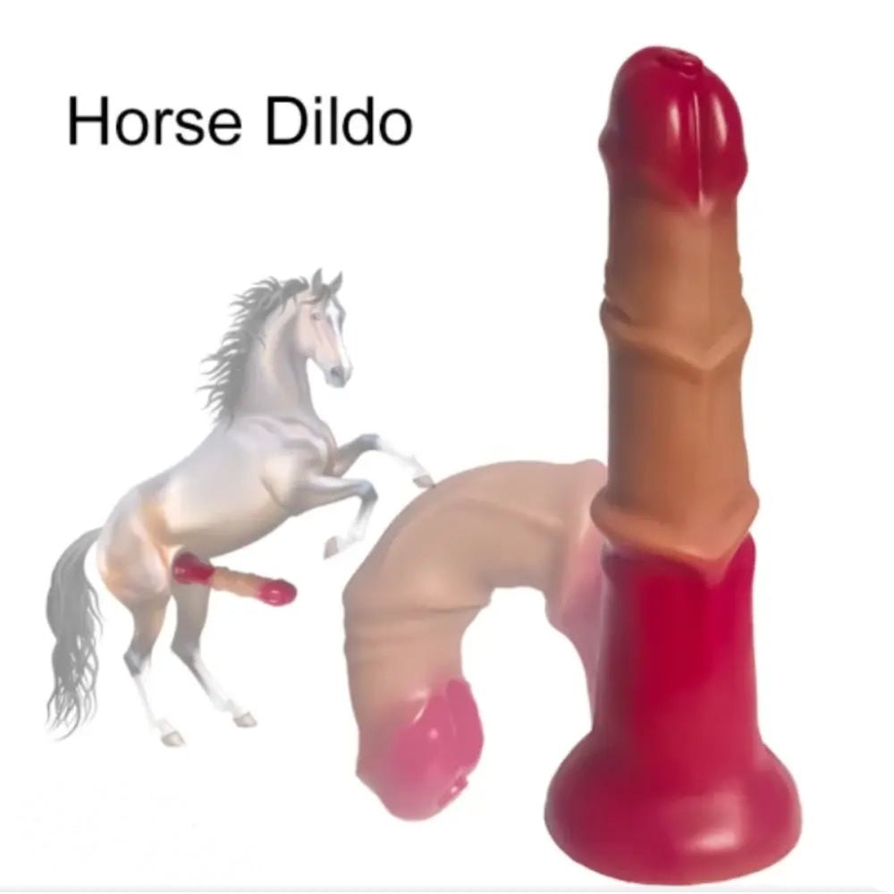 Silicone Knotted Horse-Style Dildo - Large Knotted Animal Dildo