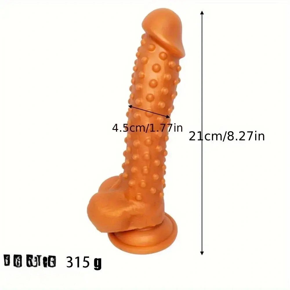 Silicone Ridged Massager Dildo - Realistic Dildo