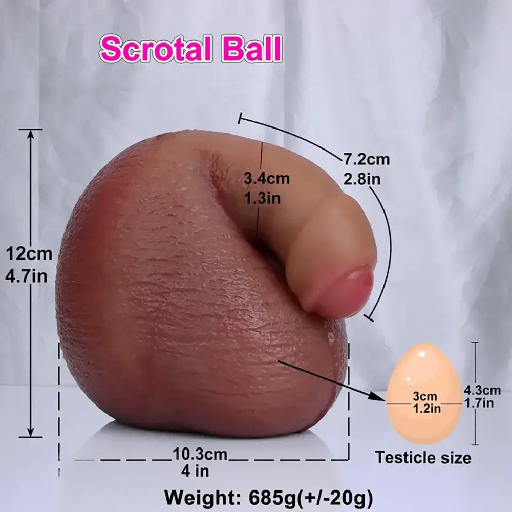 Silicone Scrotum Ball Toy - Weighted Testicle Novelty Toy