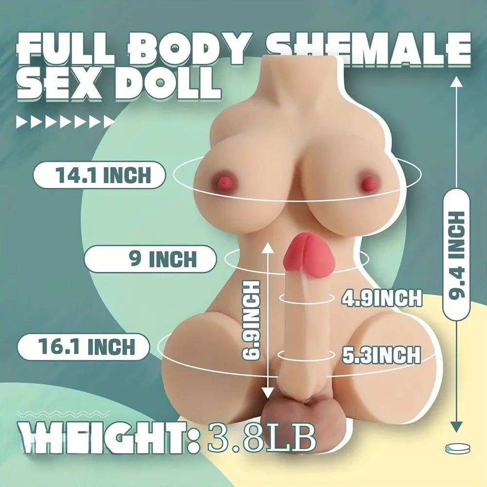 Silicone Sex Doll Torso with Penis - Realistic Dildo