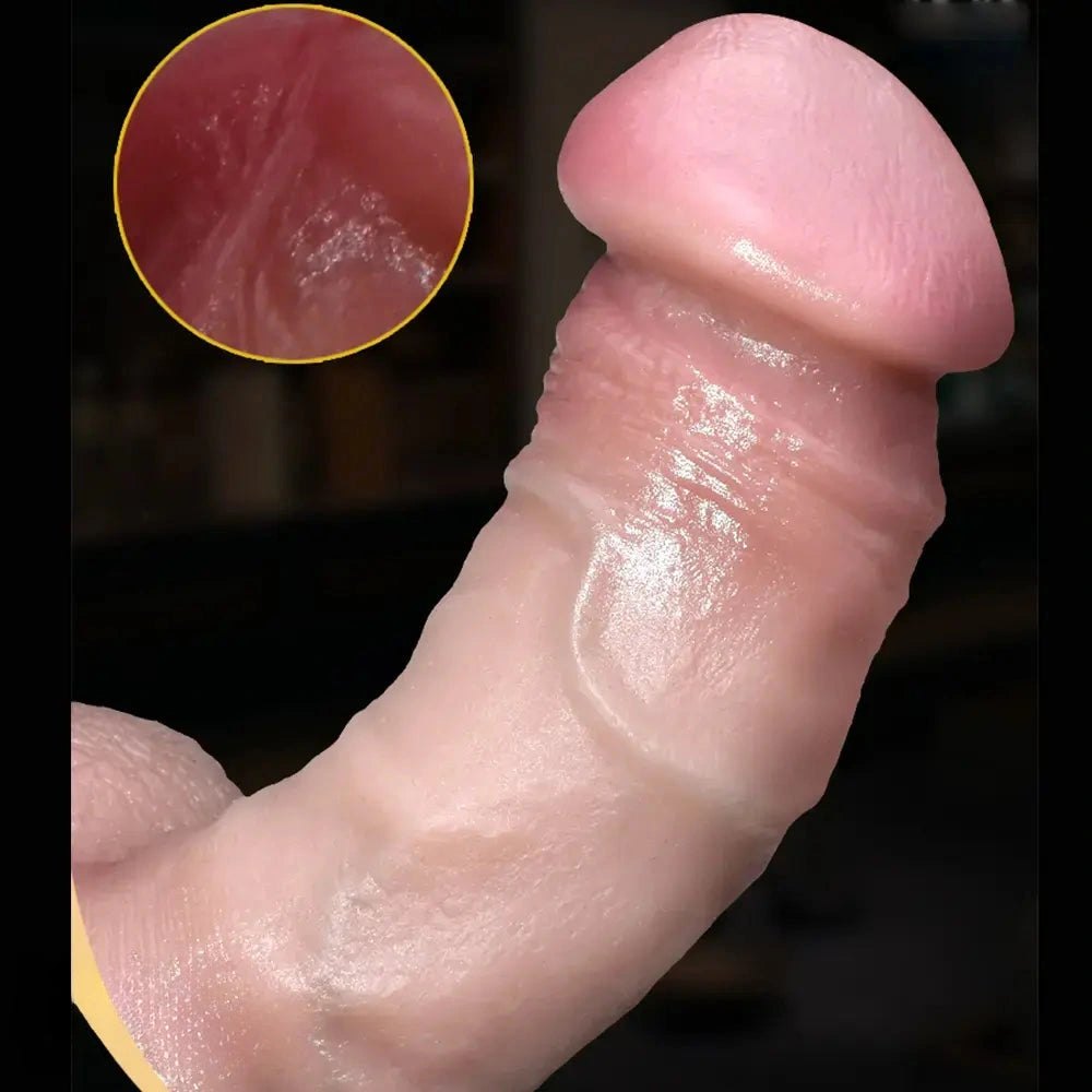 Silicone Skin-Feel Dildo 7.2 in - Silicone Realistic Dildo