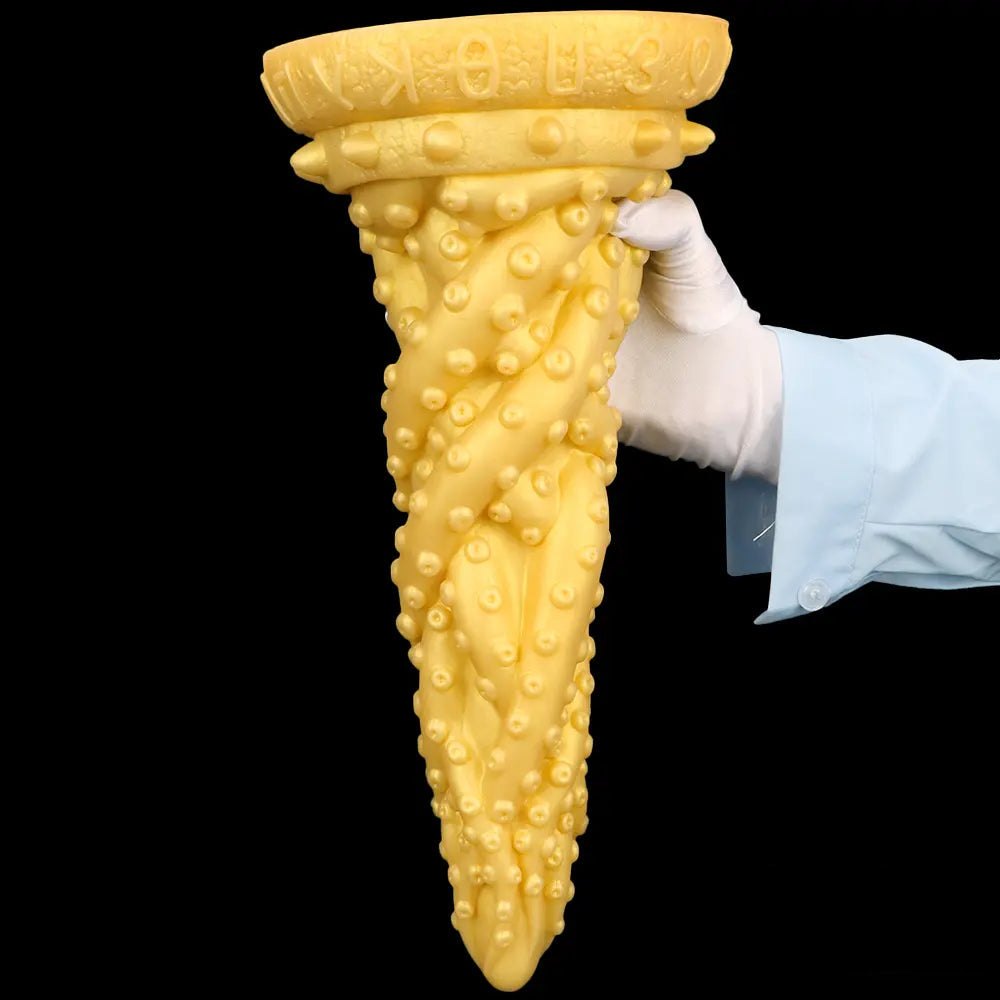 Spiked Cone Fantasy Dildo 15in - Silicone Fantasy Toy